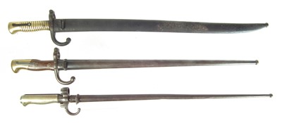 Lot 108 - Three French Bayonets