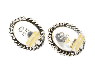 Lot 12 - A pair of Georg Jensen 'Heritage' earrings