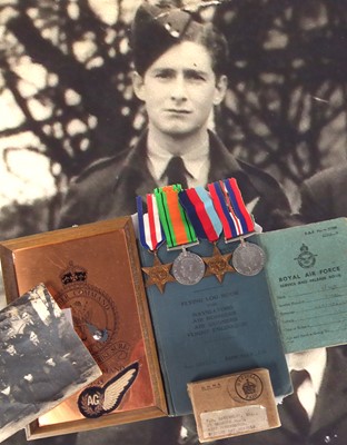 Lot 178 - RAF log book and related items for air gunner F. G. Satherley