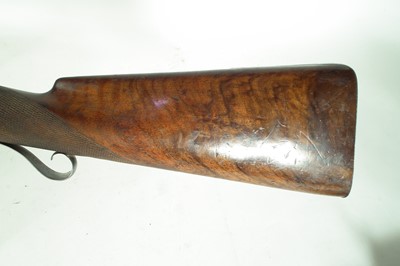 Lot 322 - Percussion silver mounted double 14 bore shotgun by Smith