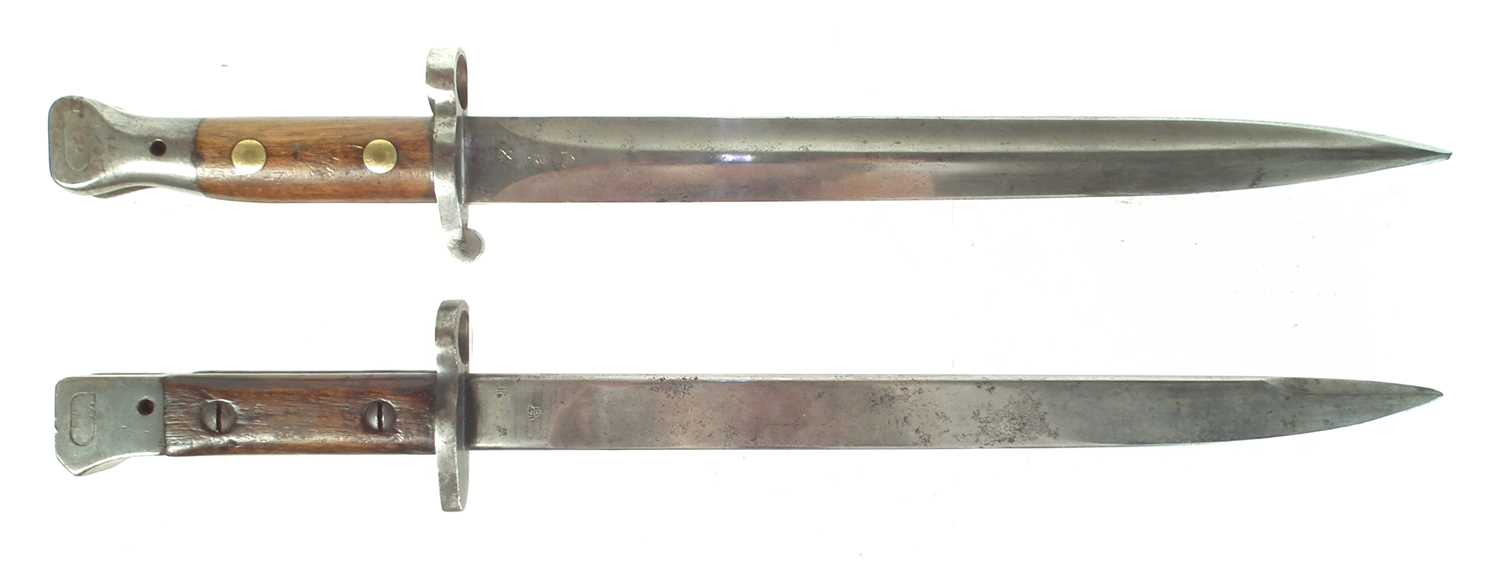 Lot 67 - Two Lee Enfield bayonets