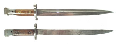 Lot 67 - Two Lee Enfield bayonets