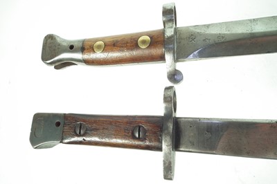 Lot 67 - Two Lee Enfield bayonets