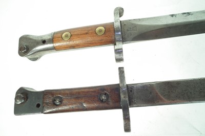 Lot 67 - Two Lee Enfield bayonets