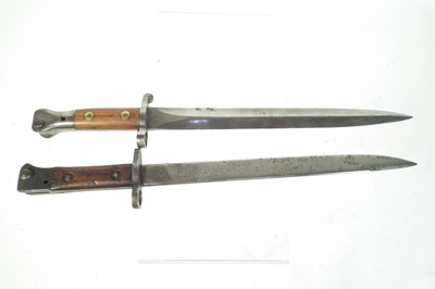 Lot 67 - Two Lee Enfield bayonets