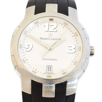 Lot 172 - A stainless steel Maurice Lacroix 'Milestone' automatic wristwatch