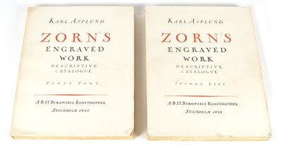 Lot 107 - Zorn's Engraved Work, 2 Volumes