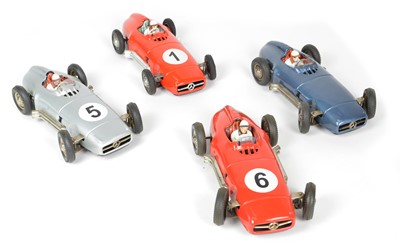 Lot 67 - Four JNF West German Mercedes Tinplate Cars