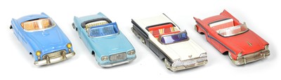 Lot 68 - Four tinplate convertible cars
