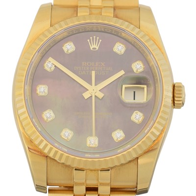 Lot 189 - An 18ct gold Rolex Oyster Perpetual Datejust wristwatch