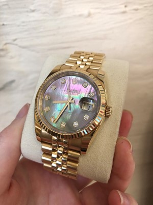 Lot 189 - An 18ct gold Rolex Oyster Perpetual Datejust wristwatch