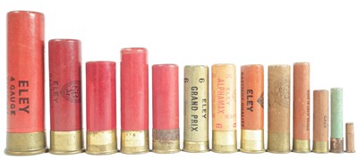 Lot 558 - Graduated set of shotgun cartridges LICENCE REQUIRED