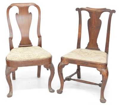 Lot 374 - 18th-century mahogany single dining chair