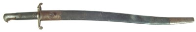 Lot 89 - 1853 pattern artillery sword bayonet and scabbard