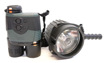 Lot 550 - Yukon night vision binoculars, a lamp and battery