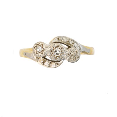 Lot 53 - A diamond three stone ring