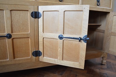 Lot 166 - Mouseman Oak Display Dresser