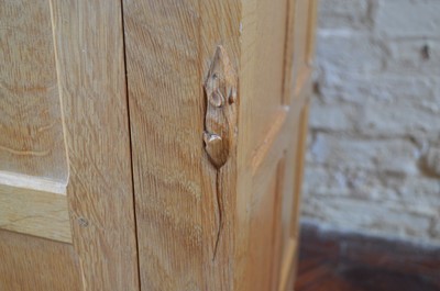 Lot 166 - Mouseman Oak Display Dresser