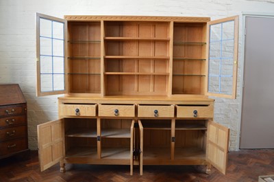 Lot 166 - Mouseman Oak Display Dresser