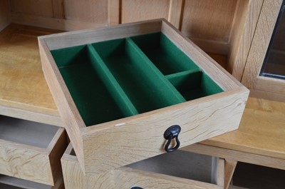 Lot 166 - Mouseman Oak Display Dresser