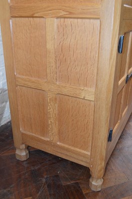 Lot 166 - Mouseman Oak Display Dresser