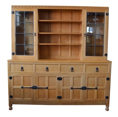 Lot 166 - Mouseman Oak Display Dresser