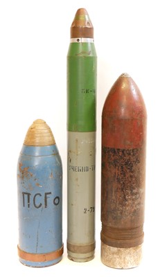 Lot 123 - Russian inert anti radar rocket and two shell heads