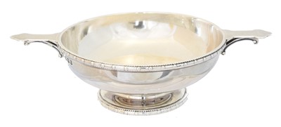 Lot 172 - A Scottish silver quaiche
