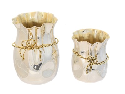 Lot 188 - Two Elizabeth II silver vases