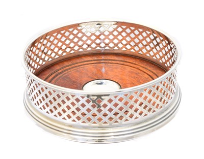 Lot 140 - An Elizabeth II silver wine coaster