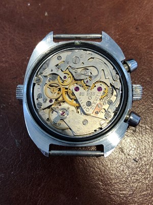 Lot 185 - A 1970s stainless steel Poljot chronograph wristwatch