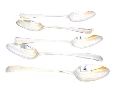 Lot 201 - A selection of George III and later table spoons
