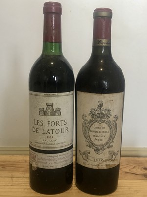 Lot 17 - 2 Bottles Lot Fine and Very Rare Claret Chateau Ferriere and Les Forts de Latour