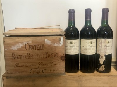 Lot 26 - 9 Bottles Chateau Rocher-Bellevue Figeac St Emilion Grand Cru 1988