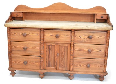 Lot 437 - Victorian pitch pine dresser base