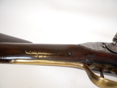 Lot 295 - Short land pattern .750 Brown Bess musket with Irish marks