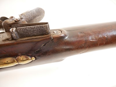 Lot 295 - Short land pattern .750 Brown Bess musket with Irish marks