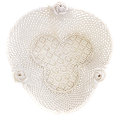 Lot 231 - Belleek shamrock basket