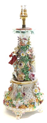 Lot 237 - Carl Thieme table centre converted to a lamp