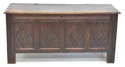 Lot 393 - Century 17th oak coffer
