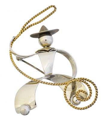 Lot 15 - A Charles Horner cowboy brooch