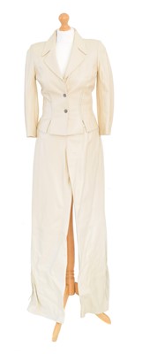 Lot 42 - A Mugler leather two-piece set