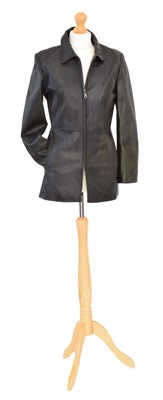 Lot 74 - A Burberry leather jacket