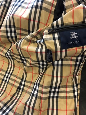 Lot 74 - A Burberry leather jacket