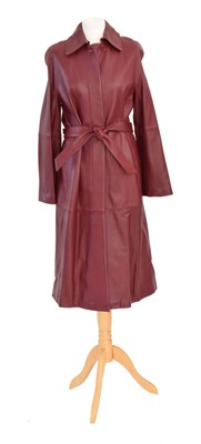 Lot 64 - A MaxMara red leather jacket