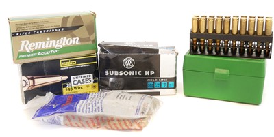 Lot 556 - .243 and 22lr ammunition LICENCE REQUIRED