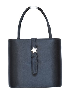 Lot 50 - A Fendi black satin evening bag