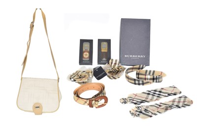 Lot 54 - A Burberry bag and selection of accessories