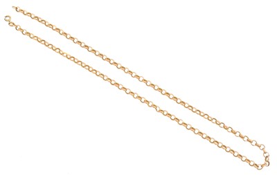Lot 34 - A 9ct gold belcher link chain