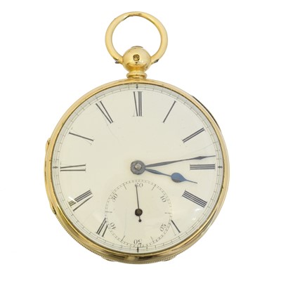 Lot 206 - An 18ct gold open face pocket watch